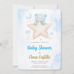 Baby Shower boy på spanska Inbjudningar