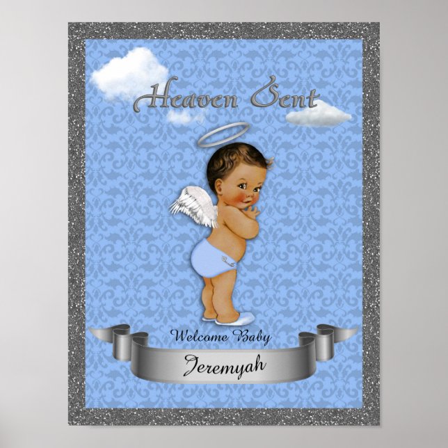 Baby Shower Boy, Poster 8,5 x 11 tum (Framsidan)