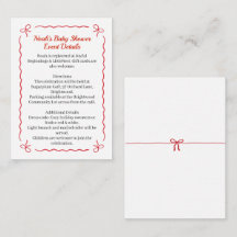 Baby Shower Boy | Santa Baby Red & White