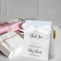 Baby Shower Boy silver blue tack