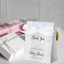 Baby Shower Boy silver blue tack Presentaskar