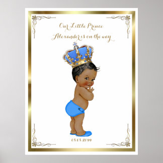 Baby Shower Boy,vit blått,elegant,32 x 41 300 s. Poster