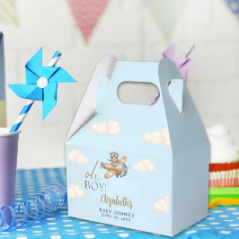 Baby Shower Boy with Cute Teddy Bear in Pilot  Presentaskar