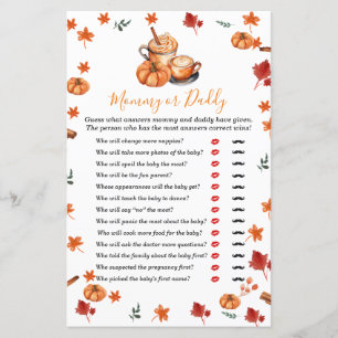 Baby Shower Brewing Pumpkin Spice Mamma eller papp