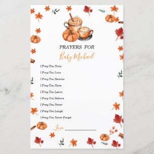 Baby Shower Brewing Pumpkin Spice Prayers för Baby