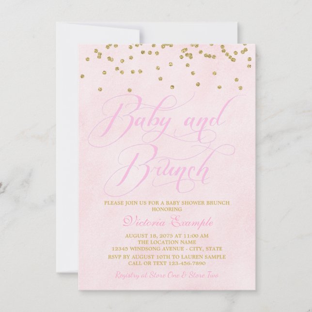 Baby Shower Brunch-inbjudningar Inbjudningar (Framsida)