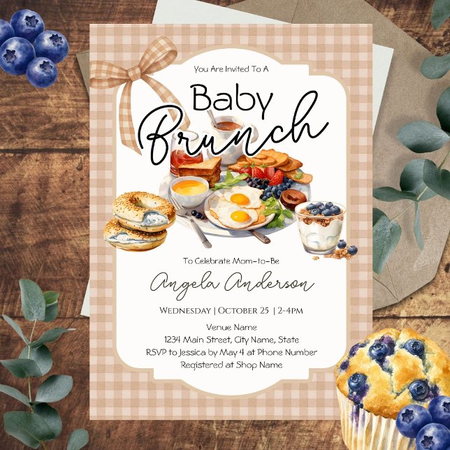 Baby Shower Brunch Neutral  Inbjudningar (Skapare uppladdad)
