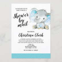 Baby Shower by Mail Boy Elephant Blue