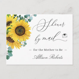 Baby Shower by Mail Elegant Sunblommor Eucalyptus Vykort