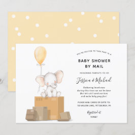 Baby Shower by Mail Elephant-inbjudan Inbjudningar