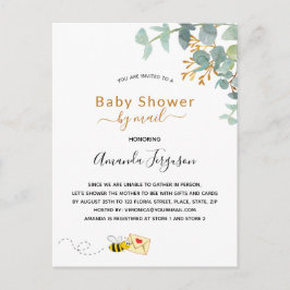 Baby Shower by mail eucalyptus greenery mamma to b Vykort