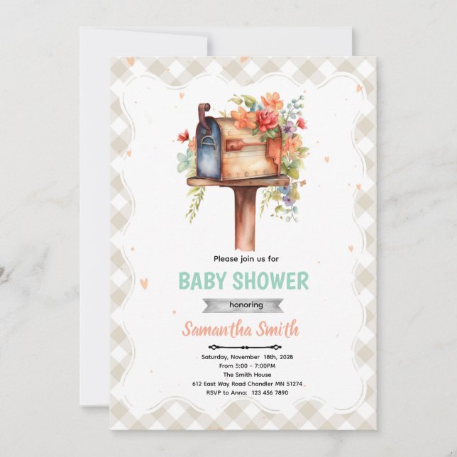 Baby Shower By Mail festinbjudan Inbjudningar (Framsida)