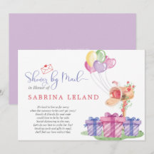 Baby Shower by Mail för vit vattenfärg-postlåda me