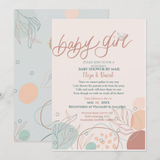 Baby Shower by Mail Girl-inbjudan Inbjudningar