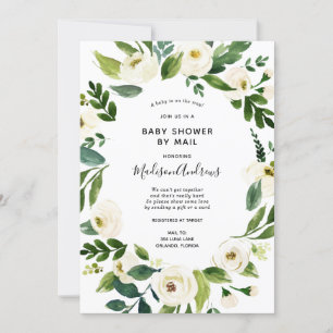 Baby Shower by Mail Greenery-inbjudan Inbjudningar