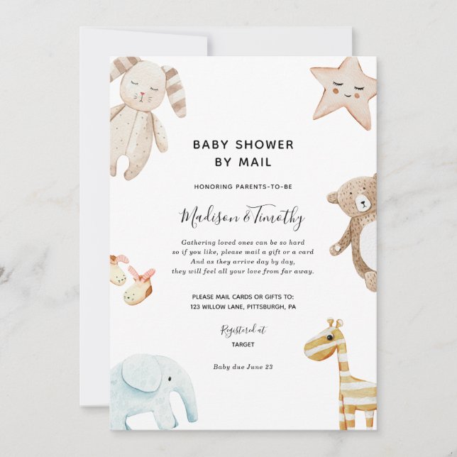 Baby Shower by Mail-inbjudan Inbjudningar (Framsida)