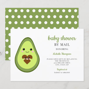 Baby Shower by Mail Kawaii Avocado Pgraant Söt Inbjudningar