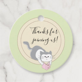 Baby Shower Bygger en Bibliotek Rosa Gåvor Etiketter