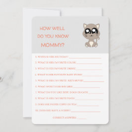 Baby Shower cat, hur bra vet du Mamma? Inbjudningar