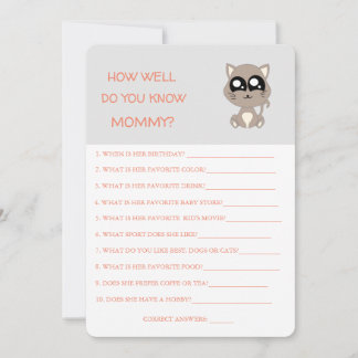 Baby Shower cat, hur bra vet du Mamma? Inbjudningar