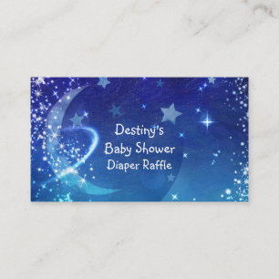 Baby Shower Celestial Moon Sparkle BLÖJRAFFEL Tilläggskort