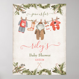 Baby Shower Clothesline Poster