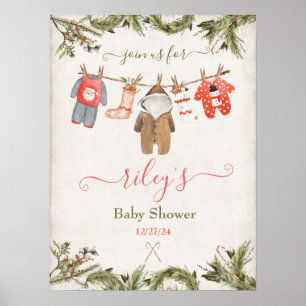 Baby Shower Clothesline Poster