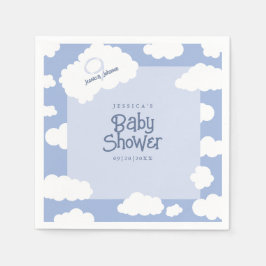 Baby Shower Cloud Nine 9 Söt Whimsical Födelseskal Pappersservett