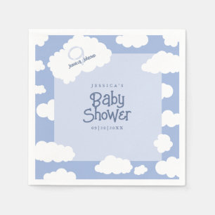 Baby Shower Cloud Nine 9 Söt Whimsical Födelseskal Pappersservett