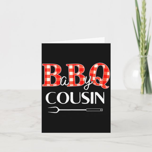 Baby Shower Cousin Bbq Party Cute Matching Family  Kort (Framsida)
