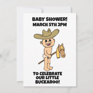 BABY SHOWER cowboy Custom INVITATIONS Inbjudningar