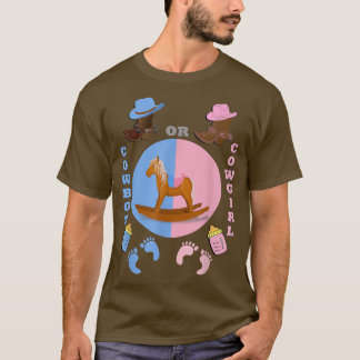 Baby Shower Cowboy eller Cowgirl Gender Reveal T Shirt