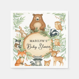 Baby Shower Cute Baby Animals Pappersservett