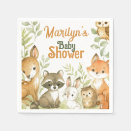 Baby Shower Cute Baby Animals Pappersservett
