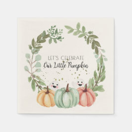 Baby Shower Cute halloween vattenfärgspumpa Pappersservett