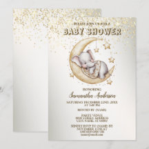 Baby Shower Cute Sleeping vackra Elephant
