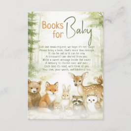 Baby Shower Cute Woodland Baby djur Tilläggskort
