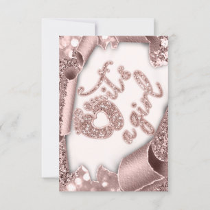 Baby Shower Det är en flicka Glitter Ram Ro Feet Inbjudningar