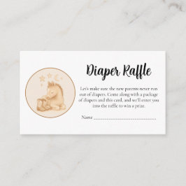 Baby Shower Diaper Raffle Card – Cute Foal Tilläggskort
