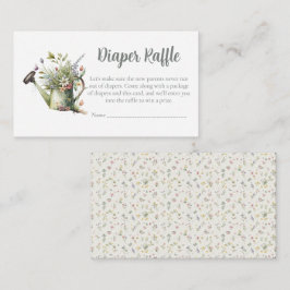 Baby Shower Diaper Raffle Card - Rustic Floral Tilläggskort