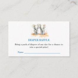 Baby Shower Diaper Raffle Card – Twins Baby Shower Tilläggskort