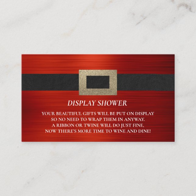 Baby Shower Display Showerinsats Tomte Baby Tilläggskort (Framsida)