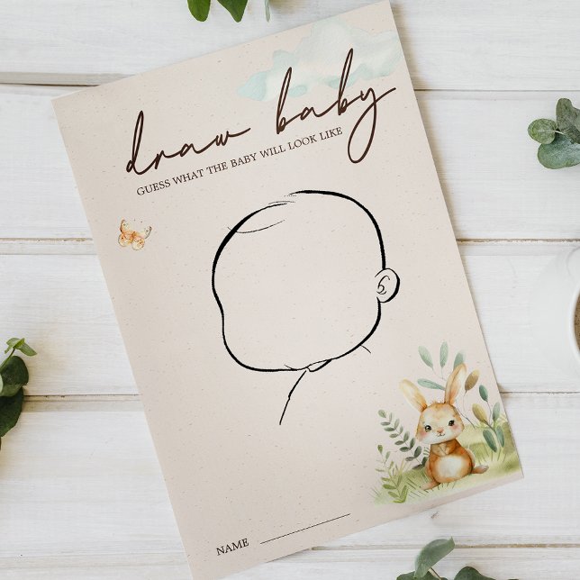 Baby Shower Draw Baby Game Flygblad (Skapare uppladdad)