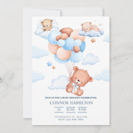 Baby Shower Dreamy Clouds Aesthetic Inbjudningar