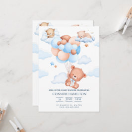 Baby Shower Dreamy Clouds Aesthetic Inbjudningar