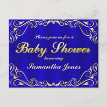 Baby Shower Elegant Regentlig Guld Typografi