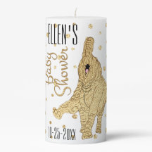 Baby Shower Elephant Guld