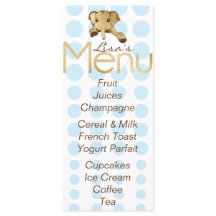 Baby Shower Elephant Guld Blue