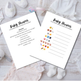 Baby Shower Emoji-spel Brevhuvud