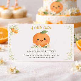 Baby Shower  En söt liten Diaper Raffle-biljett Tilläggskort